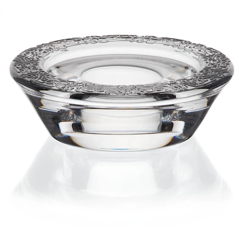 Kerzenhalter^German Crystal Teelichthalter Mystery 12cm, Transparent, aus Bleikristall