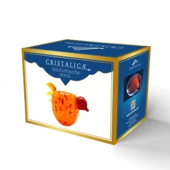 Halloween|Ostern^Cristalica Teelichthalter Vogel Glas Höhe ca. 12cm Handarbeit