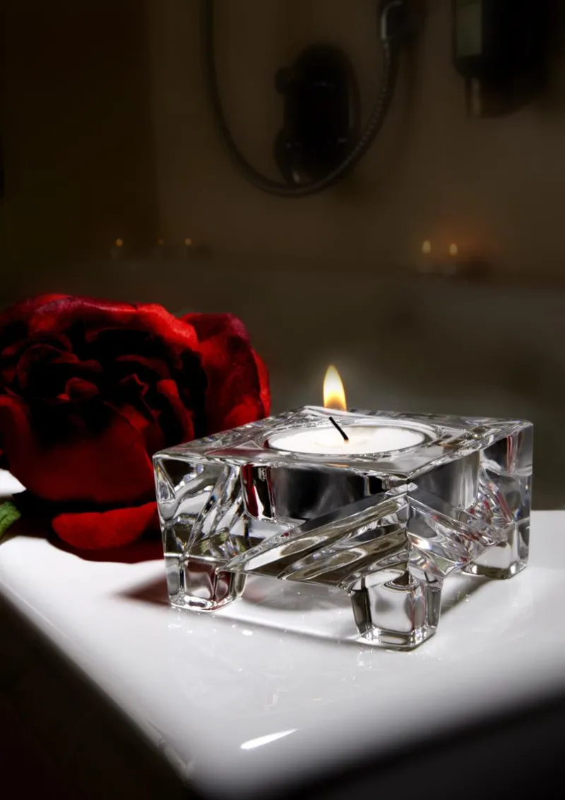 Kerzenhalter^German Crystal Teelichthalter 7x7cm