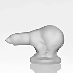 Tiere & Figuren|Weihnachten^German Crystal Tierfigur Eisbär satiniert (8cm)