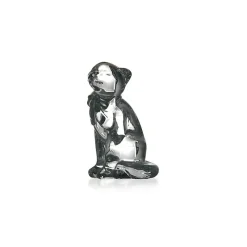 Tiere & Figuren|Hund & Katze^German Crystal Tierfigur Katze sitzend aus Bleikristall 9cm, Transparent
