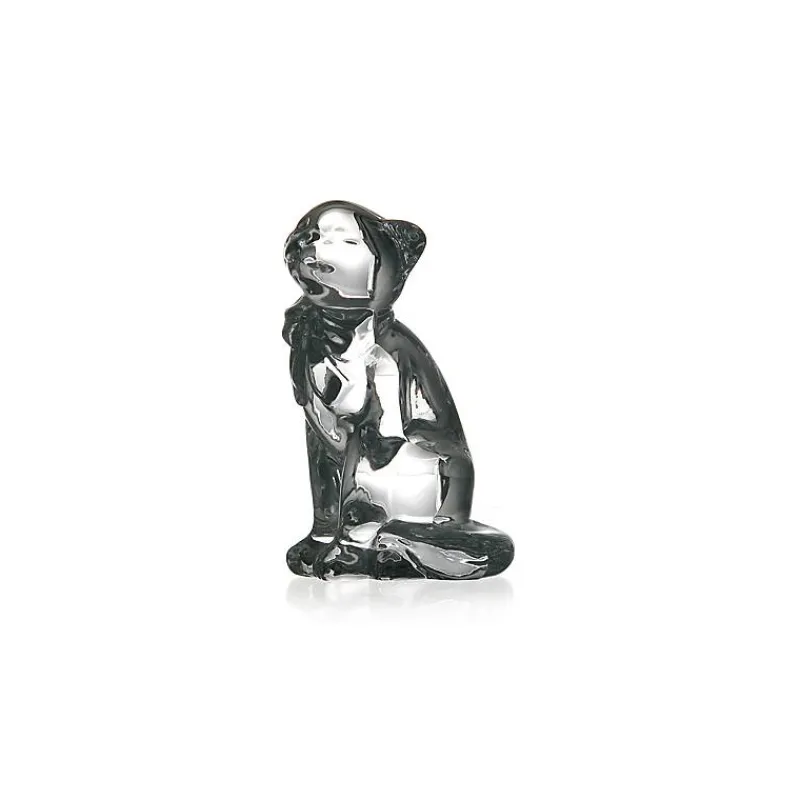 Tiere & Figuren|Hund & Katze^German Crystal Tierfigur Katze sitzend aus Bleikristall 9cm, Transparent