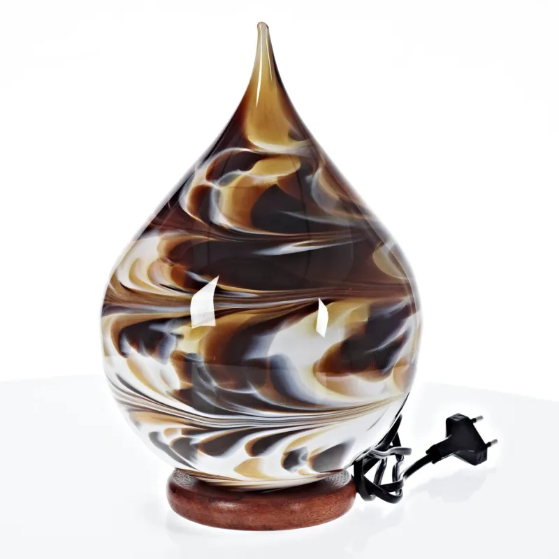 Leuchter & Lampen^Art Glass Tischlampe Beleuchtung Lichtquelle Leuchte Dekoration Glas Kegel 25cm LED bunt