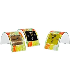 Uhren^Cristalica Tischuhr Gelbe Welle 