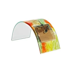 Uhren^Cristalica Tischuhr Goldene Welle "Clockworld" (20x9cm)