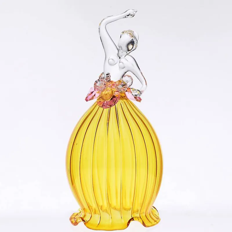 Skulpturen|Skulpturen^Art Glass Tänzerin im Blumenrock "Fantasia" (12cm)