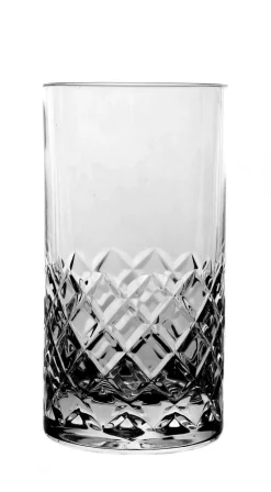 Saft- & Wassergläser|Longdrinkgläser^Cristalica Trinkbecher Karo 300 ml Wasserglas Saftglas Bleikristallglas klar