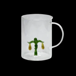 Valentienstag|Frauen^Cristalica Trinkbecher mit Henkel und Sternzeichen, Handarbeit