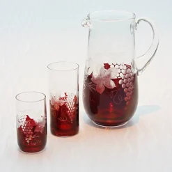 Saft- & Wassergläser^Art Glass Trinkbecher Red Queen 250 ml, Weinrot, aus Glas