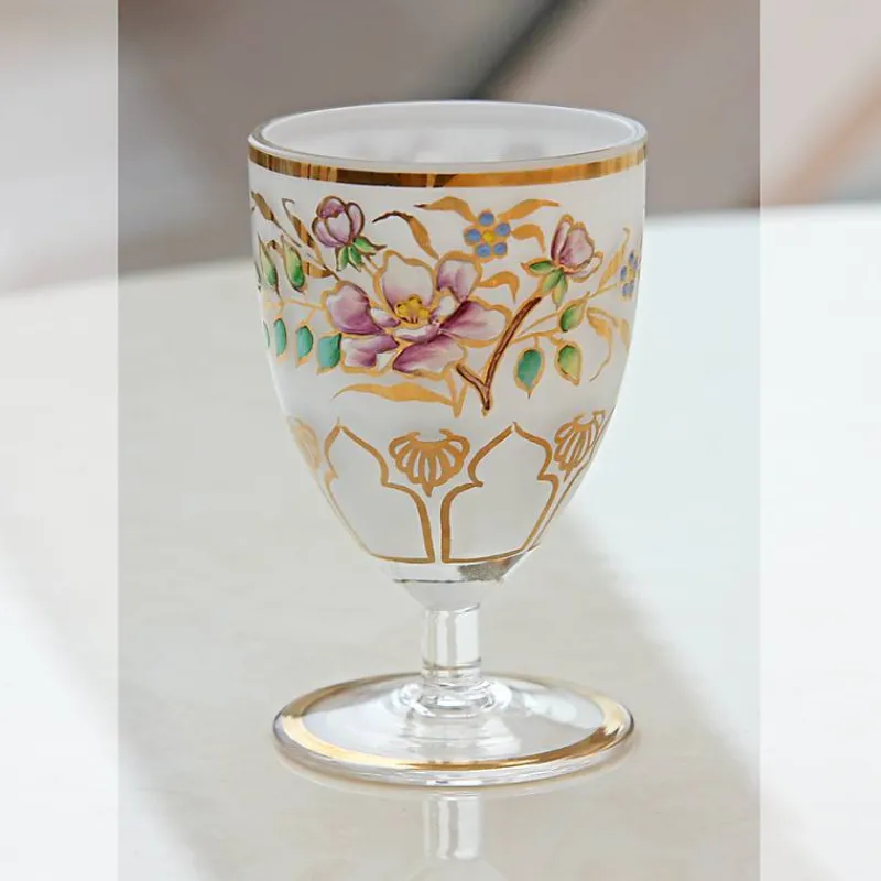 Weingläser|Farbige Gläser^Art Glass Trinkbecher White Queen 130 ml, Multicolor, aus Glas