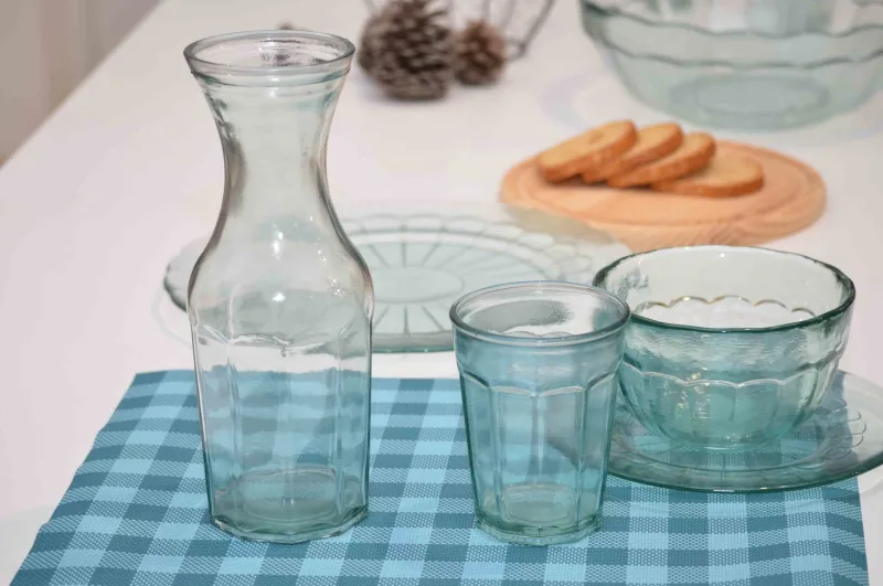 Saft- & Wassergläser|Recycling Glas^Cristalica Trinkglas Casual 220 ml Saftglas Becher Retro Recycling-Glas