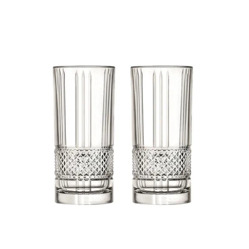 Geburtstag|Longdrinkgläser^Cristalica Trinkglas Longdrinkbecher Brillante Retro Nostalgie 2er Set 370ml