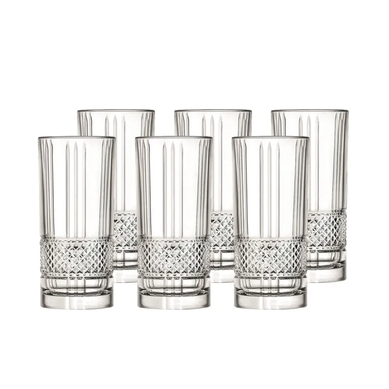 Geburtstag|Longdrinkgläser^Cristalica Trinkglas Longdrinkbecher Brillante Retro Nostalgie 6er Set 370ml