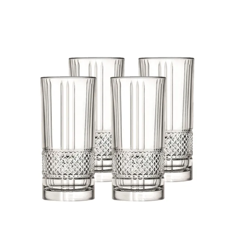 Geburtstag|Longdrinkgläser^Cristalica Trinkglas Longdrinkbecher Brillante Retro Nostalgie 4er Set 370ml