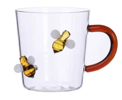 Valentienstag|Kinder^Cristalica Trinkglas Saftglas Becherglas Wasserglas mit Henkel & Tiere Rot/Gelb/Grün/Transparent