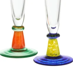 Sektgläser|Farbige Gläser^Art Glass Trinkkelch Fuß,"Painted Foots" (150 ml)