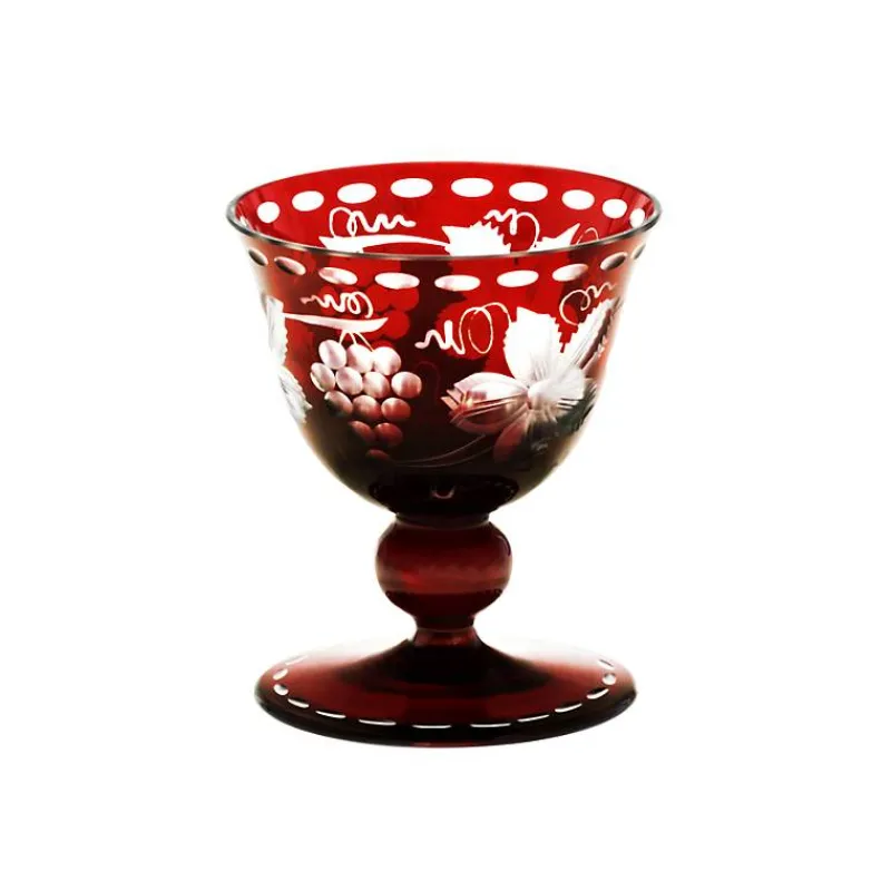 Likör & Wodkagläser|Farbige Gläser^Art Glass Trinkkelch Red Queen 60 ml, Weinrot, aus Glas