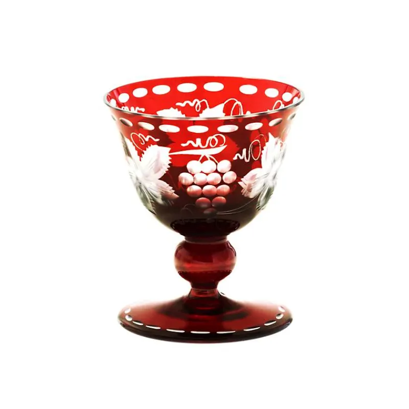 Likör & Wodkagläser|Farbige Gläser^Art Glass Trinkkelch Red Queen 60 ml, Weinrot, aus Glas