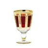 Weingläser|Farbige Gläser^Art Glass Trinkkelch Red Queen 150 ml, Rot/Gold, aus Glas