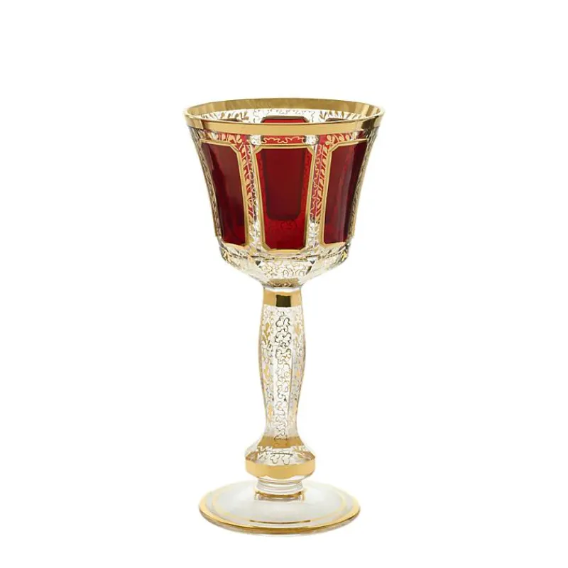 Weingläser|Farbige Gläser^Art Glass Trinkschale Red Queen 260 ml, Rot/Gold, aus Glas