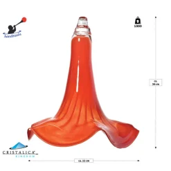 Blüten^Art Glass Trompetenblüte hängend groß Gartenflair 30 cm inkl. Stab