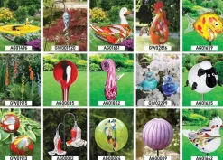 Valentienstag|Orchideentopf & Stäbe^Art Glass Valentinsherz am Stab 