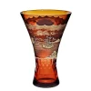 Vasen^Art Glass Vase Art Queen 32 cm, gold, Glas