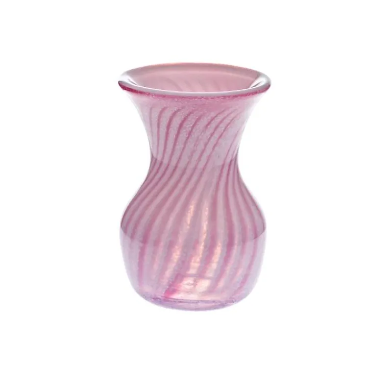 Vasen^Art Glass Vase bauchig gestreift "Pavel" (20cm)