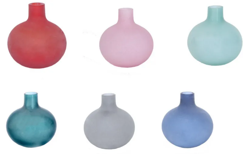 Valentienstag|Vasen^Art Glass Vase bauchig/rund in Matt Höhe ca. 13cm