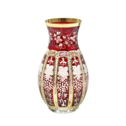 Vasen^Cristalica Kingdom Vase getäfelt "Ruby Grape" (22cm)