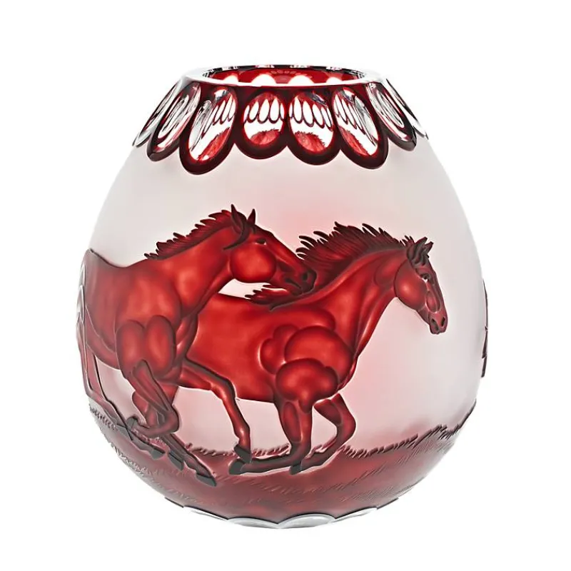 Vasen^Art Glass Vase handgeschliffen "King" (28cm)