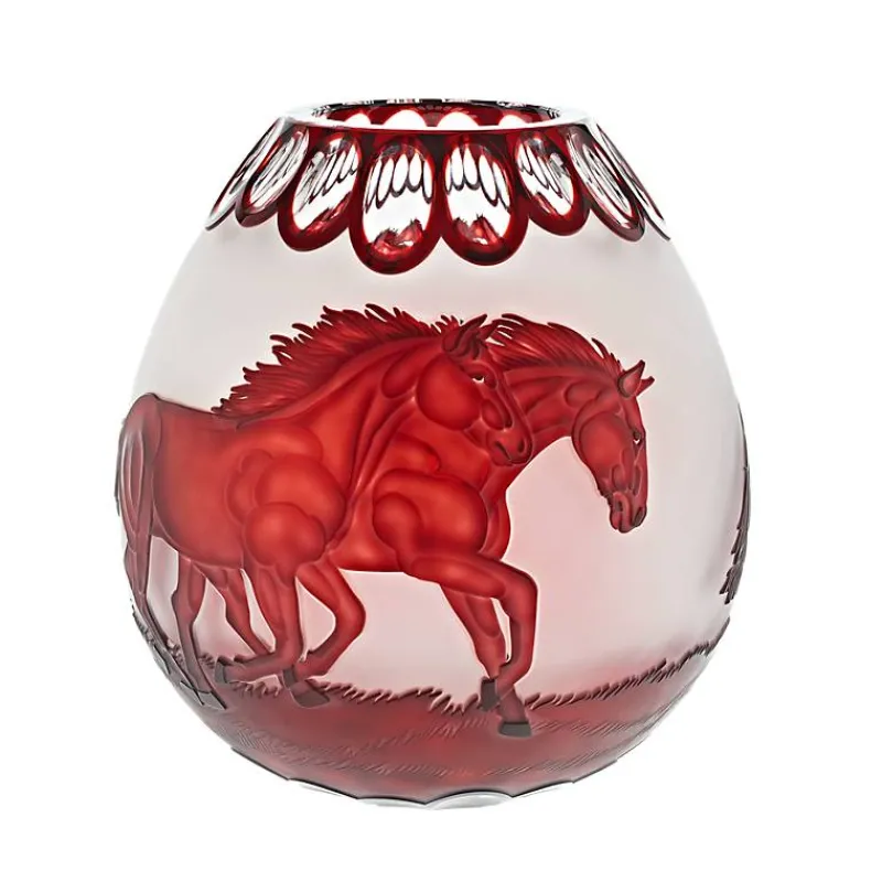 Vasen^Art Glass Vase handgeschliffen "King" (28cm)