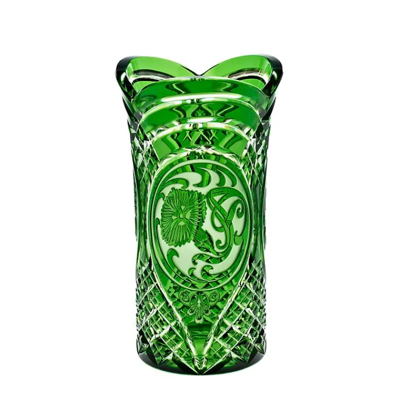 Vasen^Art Glass Vase handgeschliffen "King" (21cm)