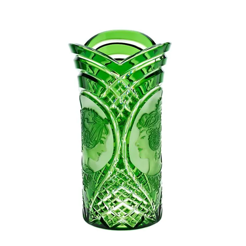 Vasen^Art Glass Vase handgeschliffen "King" (21cm)