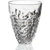 Vasen^German Crystal Vase Katarina Gold 22cm, Transparent, aus Bleikristall