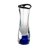 Vasen^Art Glass Vase mit blauem Fuss "Stiller" (25cm)