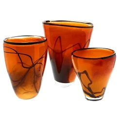 Vasen^Art Glass Vase mit Dekor 