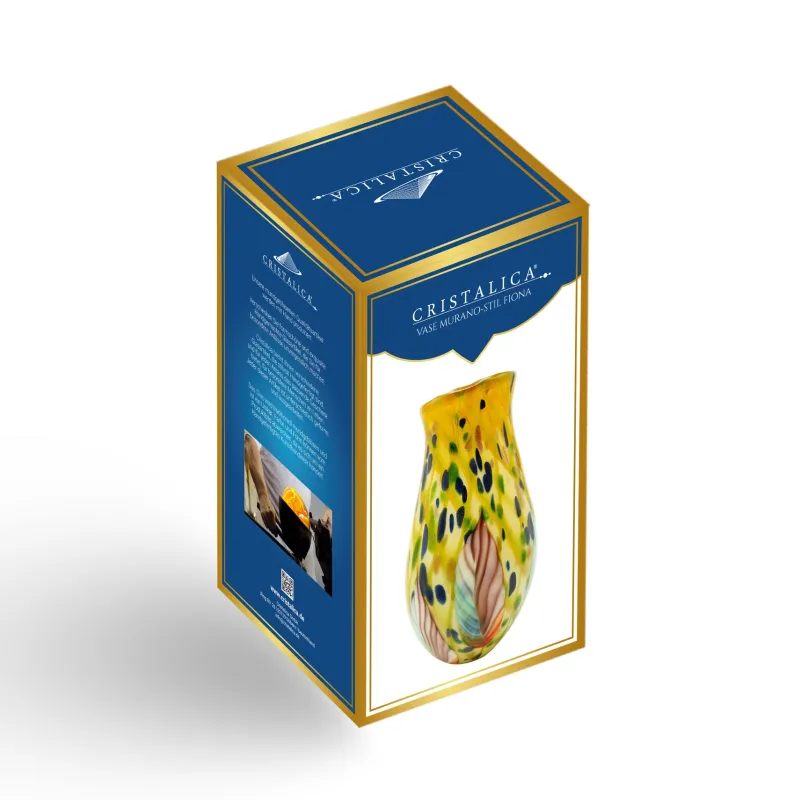 Vasen|Ostern^Cristalica Vase Murano-Stil Fiona Höhe ca. 37cm Bunt Handarbeit