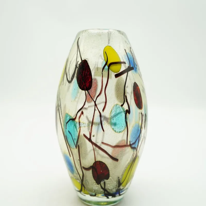 Vasen|Ostern^Cristalica Vase Murano-Stil Flora Höhe ca. 23,5cm Handarbeit