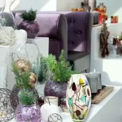 Vasen|Ostern^Cristalica Vase Murano-Stil Flora Höhe ca. 23,5cm Handarbeit