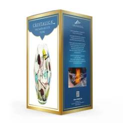 Vasen|Ostern^Cristalica Vase Murano-Stil Flora Höhe ca. 23,5cm Handarbeit