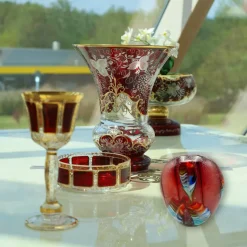 Vasen|Ostern^Cristalica Vase Murano-Stil Hanna Höhe ca. 30cm Handarbeit