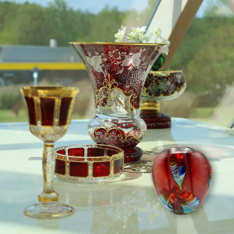 Vasen|Ostern^Cristalica Vase Murano-Stil Hanna Höhe ca. 30cm Handarbeit