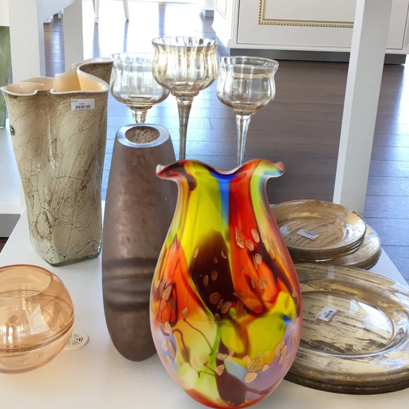 Vasen|Ostern^Cristalica Vase Murano-Stil Irina Höhe ca. 39cm Bunt Handarbeit