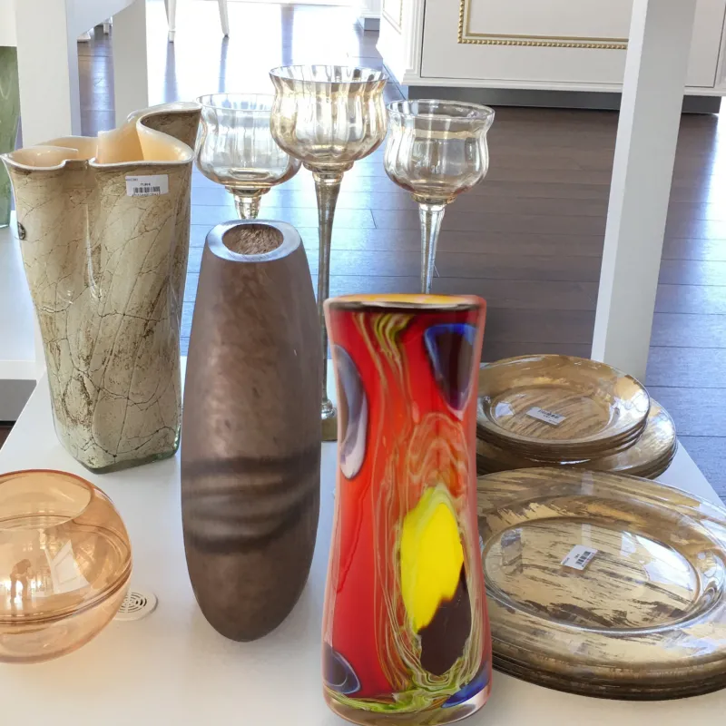 Valentienstag|Vasen^Cristalica Vase Murano-Stil Iva Höhe ca. 41cm Handarbeit