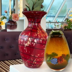 Vasen|Ostern^Cristalica Vase Murano-Stil Lea Höhe ca. 28cm Bunt Handarbeit