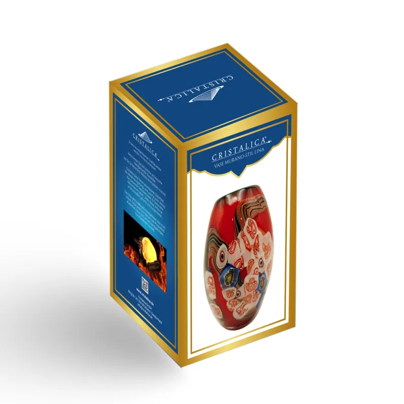 Valentienstag|Vasen^Cristalica Vase Murano-Stil Lina Höhe ca.18,5cm Handarbeit