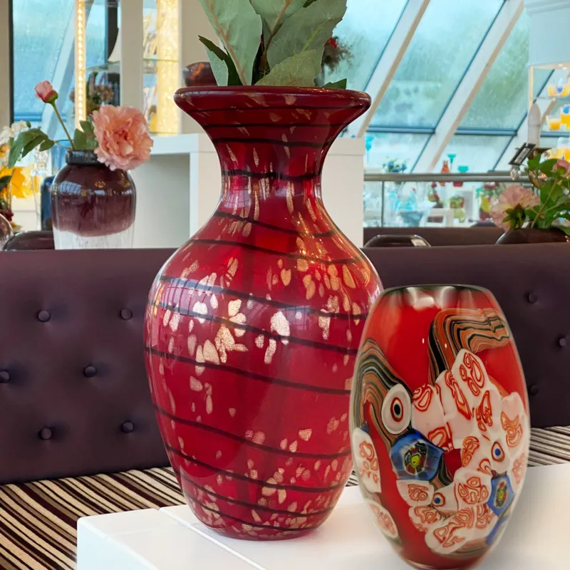 Valentienstag|Vasen^Cristalica Vase Murano-Stil Lina Höhe ca.18,5cm Handarbeit