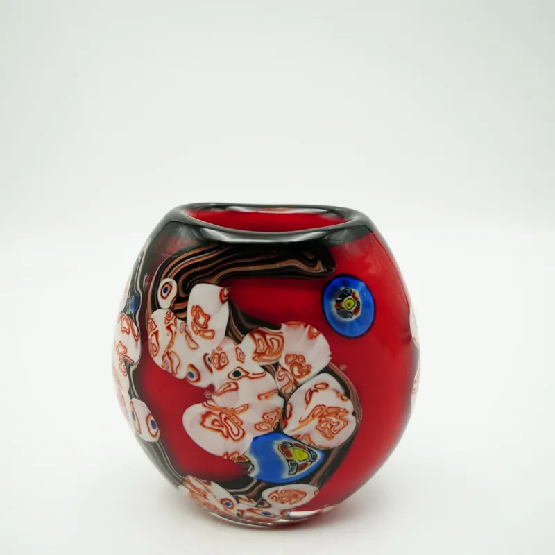 Valentienstag|Vasen^Cristalica Vase Murano-Stil Mina Höhe ca. 14,5cm Handarbeit