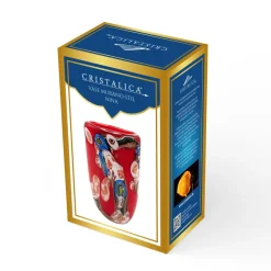 Valentienstag|Vasen^Cristalica Vase Murano-Stil Nina Höhe ca. 18,5cm Handarbeit